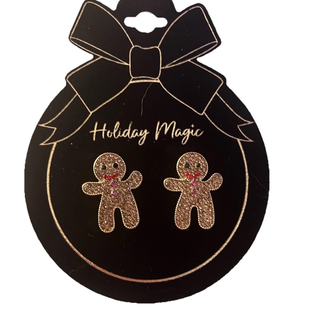 Gingerbread Man stud Earrings